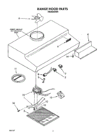 02 - Section parts for Whirlpool Hood RH2030XXN0 / from AppliancePartsPros.com