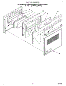 02 - Door parts for Kitchenaid Oven KEBS107BWH2 / from AppliancePartsPros.com