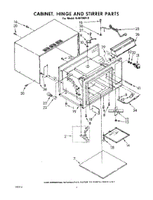 04 - Cabinet, Hinge And Stirrer parts for Whirlpool Microwave RJM78000 / from AppliancePartsPros.com