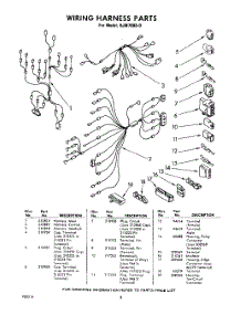 08 - Wiring Harness parts for Whirlpool Microwave RJM78000 / from AppliancePartsPros.com