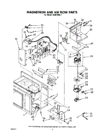 06 - Magnetron And Air Flow parts for Whirlpool Microwave RJM78001 / from AppliancePartsPros.com