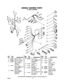 08 - Wiring Harness parts for Whirlpool Microwave RJM78001 / from AppliancePartsPros.com