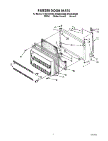 05 - Freezer Door parts for Whirlpool Refrigerator ET20ZKXXG00 / from AppliancePartsPros.com