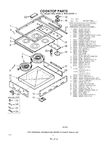 06 - Cook Top parts for Whirlpool Range RAE6960W4 / from AppliancePartsPros.com