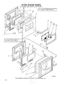 04 - Oven Door parts for Whirlpool RDE6100W2 / from AppliancePartsPros.com