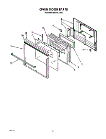 04 - Oven Door parts for Whirlpool Oven RB160PXYQ0 / from AppliancePartsPros.com
