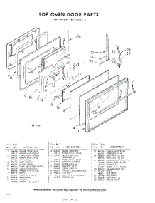 06 - Top Oven Door parts for Whirlpool REE1600P2 / from AppliancePartsPros.com