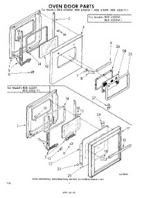 04 - Oven Door parts for Whirlpool RDE6300W1 / from AppliancePartsPros.com
