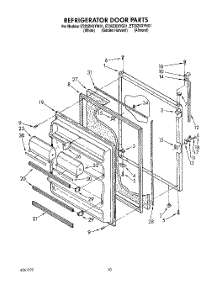 07 - Refrigerator Door, Lit / Optional parts for Whirlpool Refrigerator ET20ZKXYG01 / from AppliancePartsPros.com