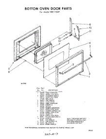 07 - Bottom Oven Door parts for Whirlpool REE1700P / from AppliancePartsPros.com