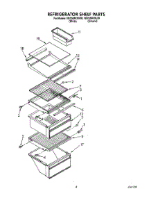 03 - Refrigerator Shelf parts for Whirlpool Refrigerator RS22ARXXL00 / from AppliancePartsPros.com