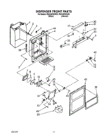 08 - Dispenser Front parts for Whirlpool Refrigerator RS22ARXXL00 / from AppliancePartsPros.com