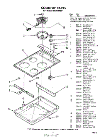05 - Cook Top parts for Whirlpool RDE630PN0 / from AppliancePartsPros.com