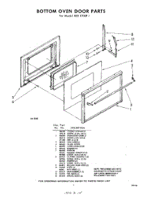 07 - Bottom Oven Door parts for Whirlpool REE1700P1 / from AppliancePartsPros.com