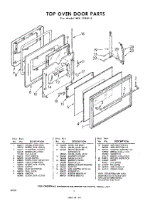 06 - Top Oven Door parts for Whirlpool REE1700P2 / from AppliancePartsPros.com