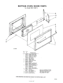 07 - Bottom Oven Door parts for Whirlpool REE1700P2 / from AppliancePartsPros.com