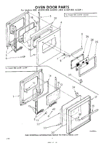 04 - Oven Door parts for Whirlpool RDE6550W / from AppliancePartsPros.com