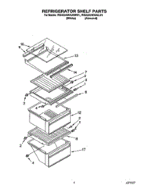 03 - Refrigerator Shelf parts for Whirlpool Refrigerator RS22AWXAL01 / from AppliancePartsPros.com