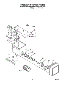 05 - Freezer Interior parts for Whirlpool Refrigerator RS22AWXAL01 / from AppliancePartsPros.com