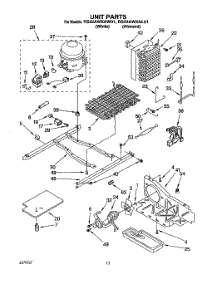 09 - Unit parts for Whirlpool Refrigerator RS22AWXAL01 / from AppliancePartsPros.com