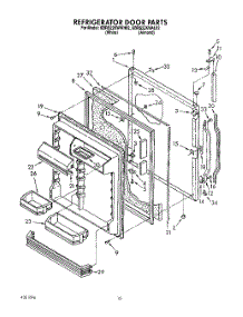 07 - Refrigerator Door parts for Kitchenaid Refrigerator KBRS22KWAL02 / from AppliancePartsPros.com