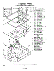 06 - Cook Top parts for Whirlpool RDE6550W2 / from AppliancePartsPros.com