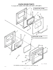 04 - Oven Door parts for Whirlpool RYE1600W4 / from AppliancePartsPros.com