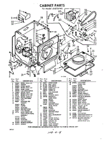 04 - Cabinet parts for Whirlpool Dryer LXI8701W0 / from AppliancePartsPros.com