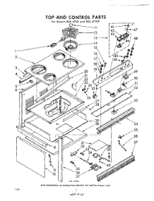 04 - Top And Control parts for Whirlpool RDE6700W / from AppliancePartsPros.com