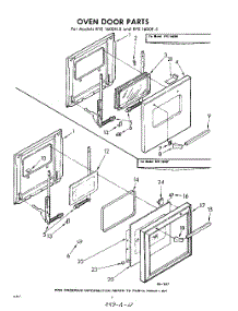 04 - Oven Door parts for Whirlpool RYE1600W5 / from AppliancePartsPros.com