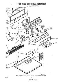 02 - Top And Console parts for Whirlpool Dryer LXI8801W0 / from AppliancePartsPros.com