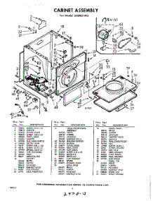 04 - Cabinet parts for Whirlpool Dryer LXI8801W0 / from AppliancePartsPros.com