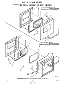 04 - Oven Door parts for Whirlpool RYE1688W2 / from AppliancePartsPros.com