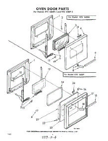 04 - Oven Door parts for Whirlpool RYE1688W5 / from AppliancePartsPros.com