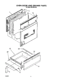 04 - Oven Door And Drawer parts for Whirlpool Range RM978BXVF2 / from AppliancePartsPros.com