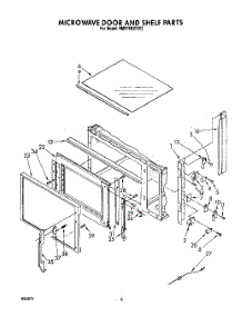 06 - Microwave Door And Shelf, Lit / Optional parts for Whirlpool Range RM978BXVF2 / from AppliancePartsPros.com