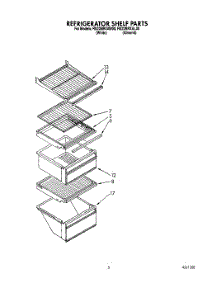 04 - Refrigerator Shelf parts for Whirlpool Refrigerator RS22BRXAL00 / from AppliancePartsPros.com