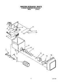 06 - Freezer Interior parts for Whirlpool Refrigerator RS22BRXAL00 / from AppliancePartsPros.com