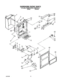 09 - Dispenser Front parts for Whirlpool Refrigerator RS22BRXAL00 / from AppliancePartsPros.com