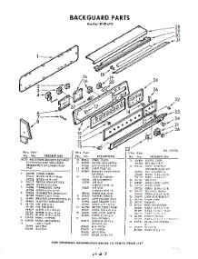 07 - Back Guard parts for Whirlpool RVE478 / from AppliancePartsPros.com