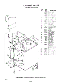 08 - Cabinet parts for Whirlpool Washer LA5580XKW0 / from AppliancePartsPros.com