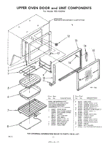 10 - Upper Oven Door And Unit parts for Whirlpool REE950PW / from AppliancePartsPros.com