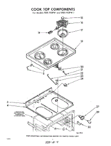 04 - Cook Top parts for Whirlpool RDE950PW / from AppliancePartsPros.com