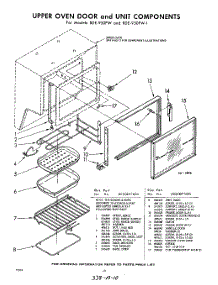 10 - Upper Oven Door And Unit parts for Whirlpool RDE950PW / from AppliancePartsPros.com