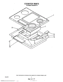 04 - Section parts for Whirlpool Cooktop RC8536XTB1 / from AppliancePartsPros.com