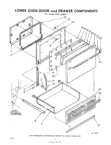 08 - Lower Oven Door And Drawer parts for Whirlpool REE9600W / from AppliancePartsPros.com