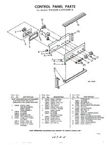 05 - Control Panel parts for Whirlpool RYE2600P8 / from AppliancePartsPros.com