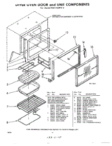 10 - Upper Oven Door And Unit parts for Whirlpool RDE950PW2 / from AppliancePartsPros.com