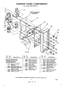 11 - Control Panel parts for Whirlpool RDE950PW2 / from AppliancePartsPros.com
