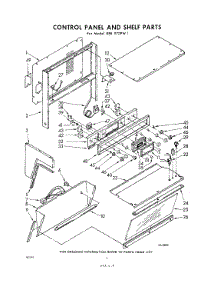 08 - Control Panel And Shelf parts for Whirlpool REE970PW1 / from AppliancePartsPros.com